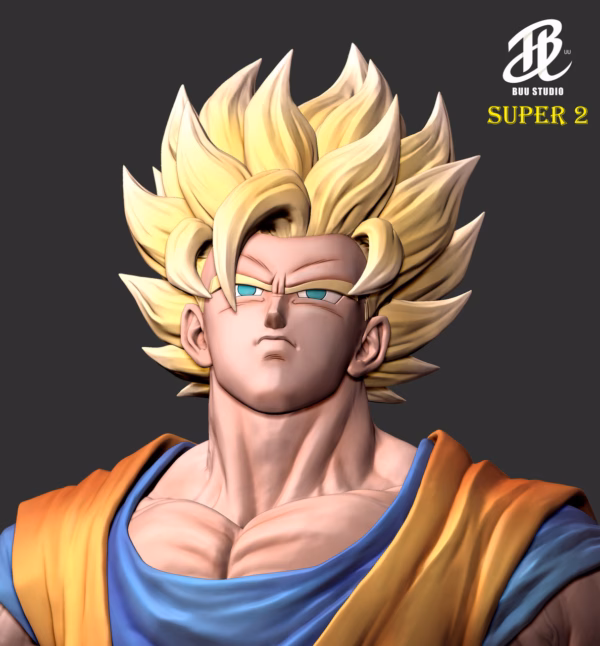 Dragon Ball BUU Studio Ssj2 Goku Resin Statue 5