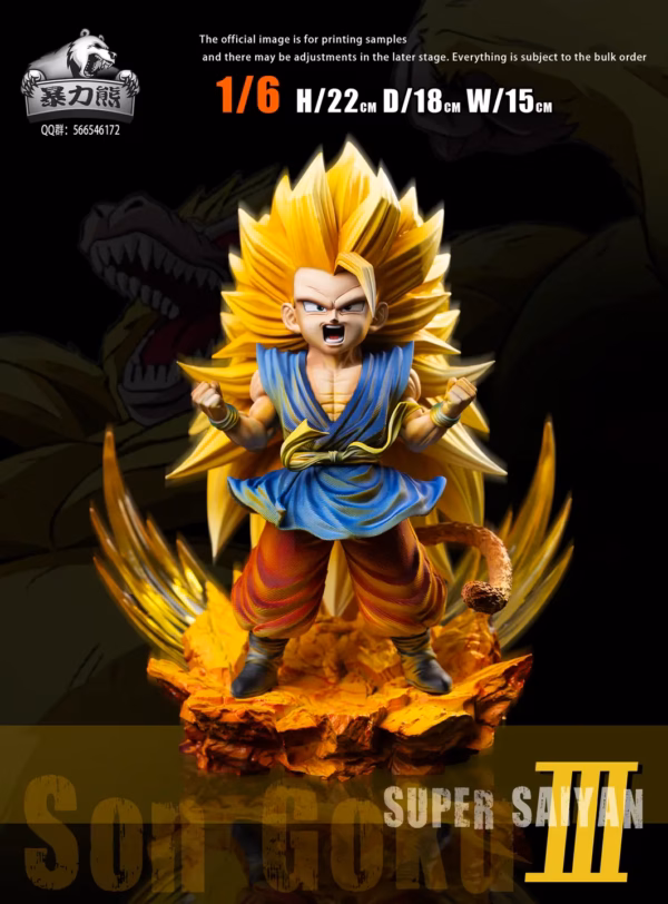 Dragon Ball Violent Bear Studio SS3 Goku Resin Statue 1