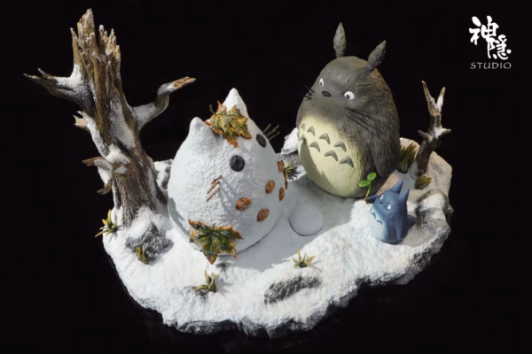 My Neighbor Totoro ShenYin Studio Totoro Play in The Snowfield Resin Statue 4