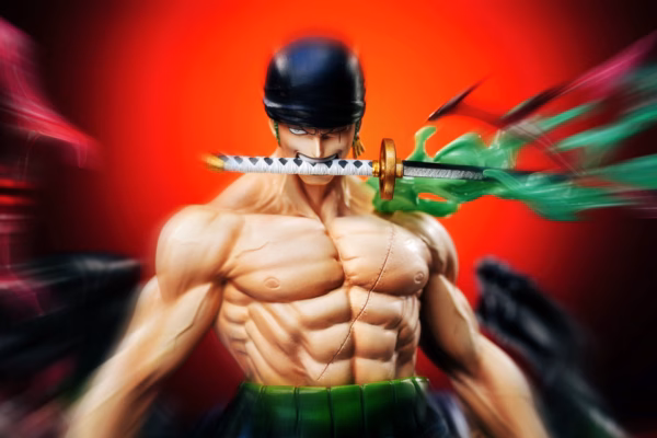 One Piece LX Studio x SY Studio Zoro King of Hell Resin Statue 5
