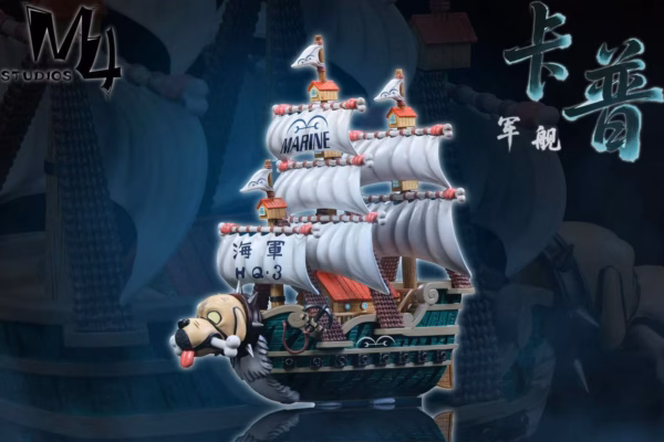 One Piece M4 Studio Garps Marine Ship Resin Statue 1