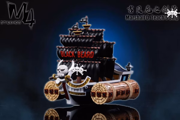 One Piece M4 Studio Marshall D Teach x Kurohige Ship Resin Statue 1