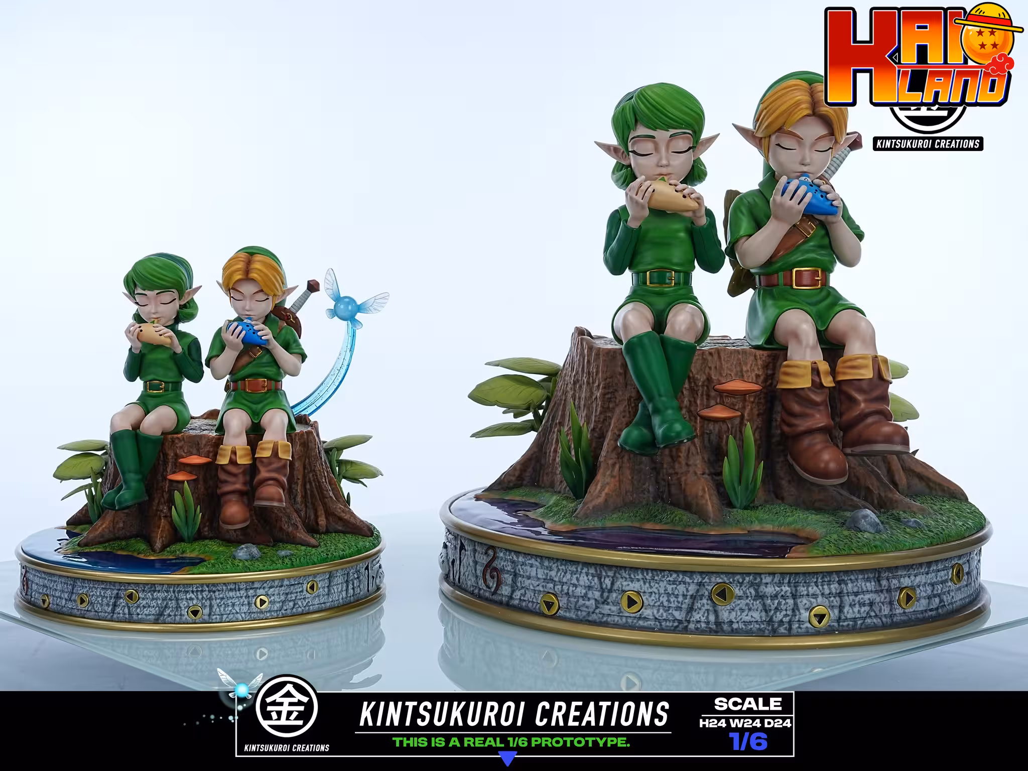 The Legend of Zelda Kintsukuroi Creations Link x Saria Diorama Resin Statue