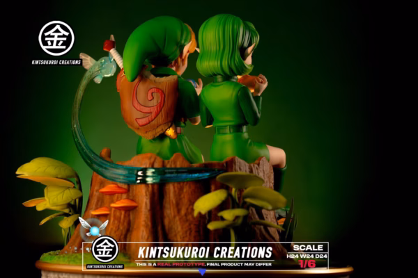 The Legend of Zelda Kintsukuroi Creations Link x Saria Diorama Resin Statue 6