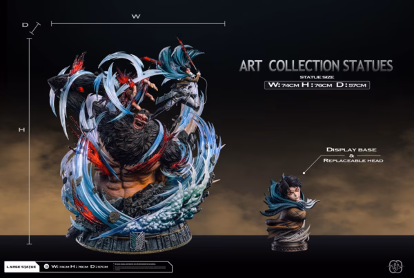 Attack on Titan Hertz Studio Levi vs Zeke V2 Resin Statue 2