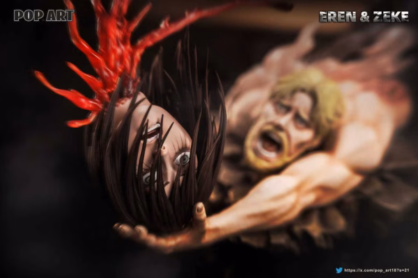 Attack on Titan POP ART Studio Eren x Zeke Resin Statue 5