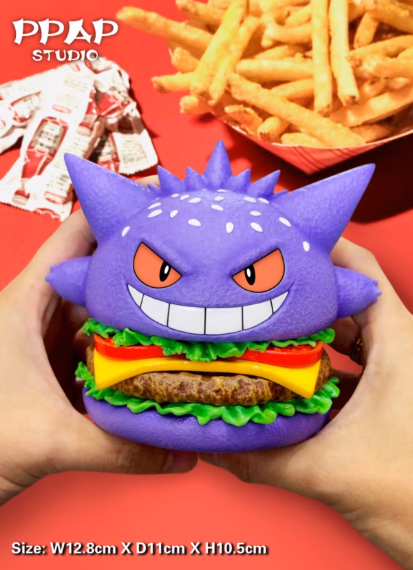 Pokemon PPAP Studio Gengar Hamburg Resin Statue 2
