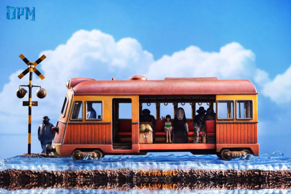 Spirited Away OPM Studio Bus On The Sea Resin Statue 1