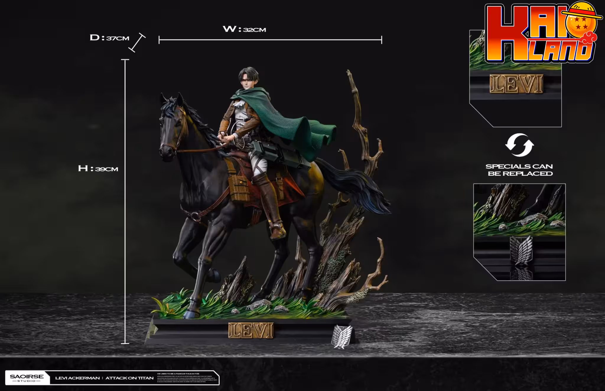 Attack on Titan Saoirse Studio Captain Levi Ackerman Resin Statue