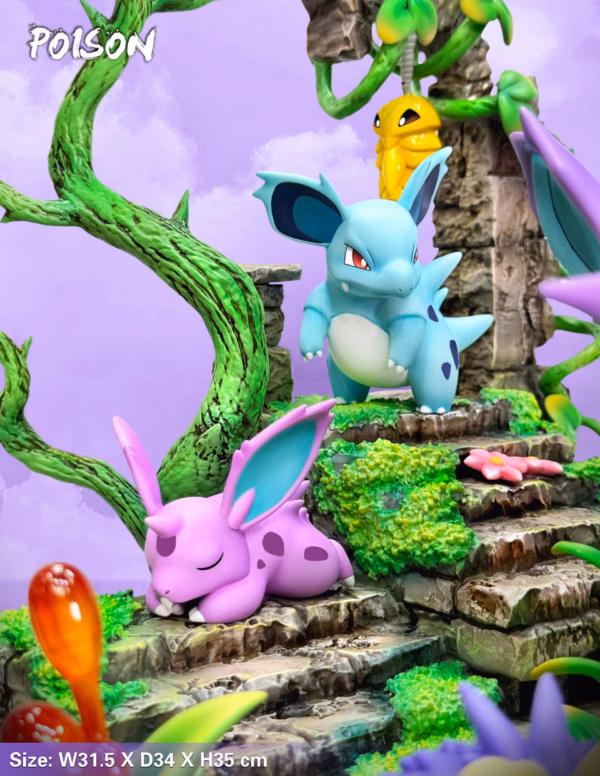Pokemon EGG Studio Poison Type Group Resin Statue 2