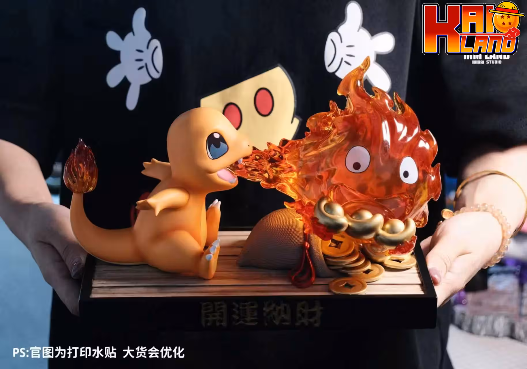 Pokémon X Howls Moving Castle MMLAND Studio Charmander x Calcifer Resin Statue