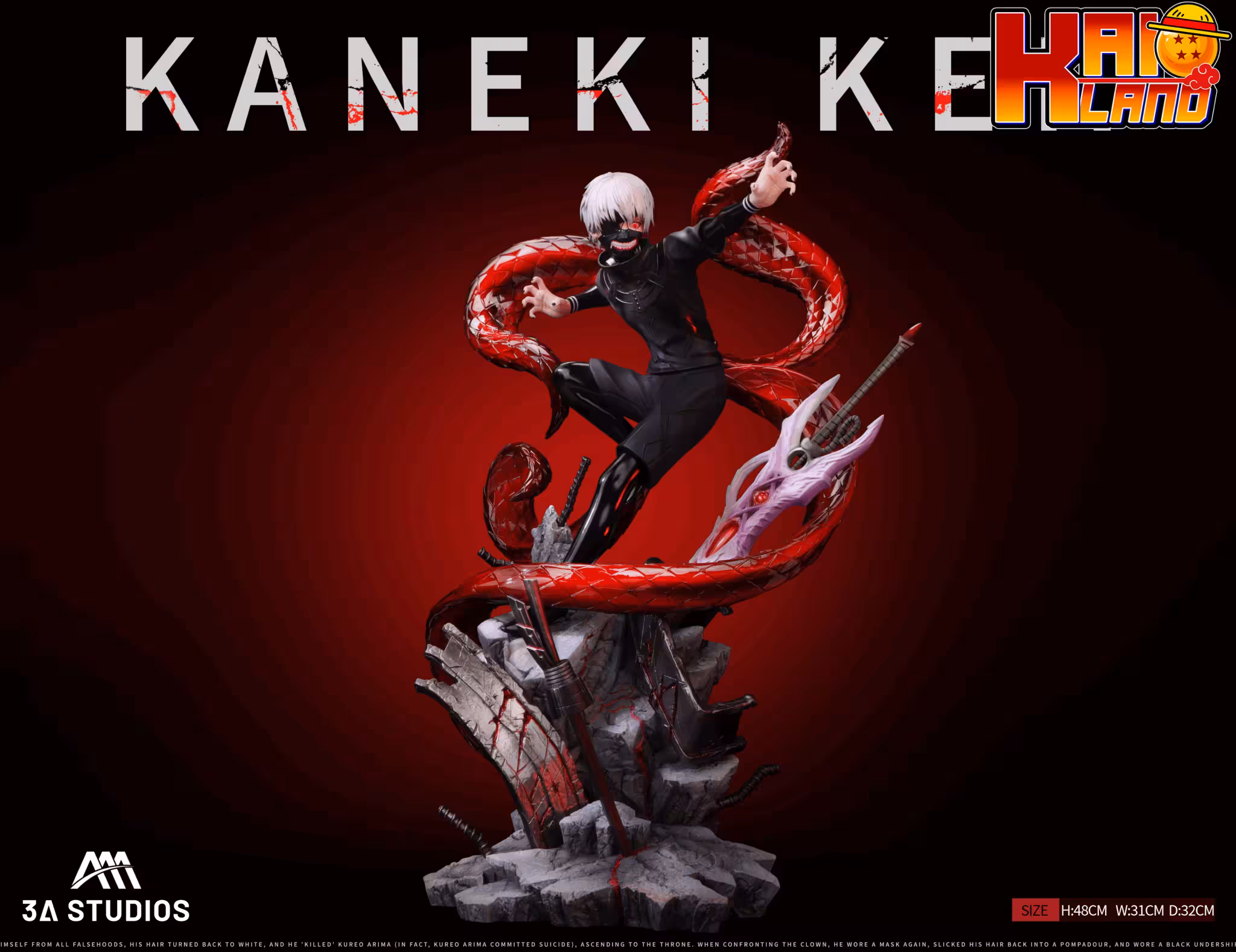 Tokyo Ghoul 3A Studio Kaneki Ken Resin Statue