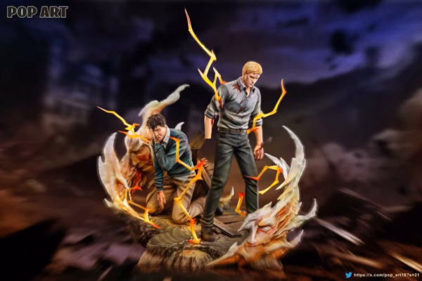 Attack On Titan Pop Art Studio Reiner Braun x Bertholdt Hoover Resin Statue 1