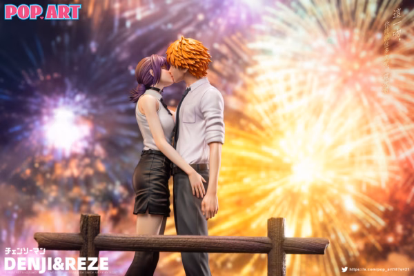 Chainsaw Man POP ART Studio Denji x Reze Sweet Kiss Resin Statue 2