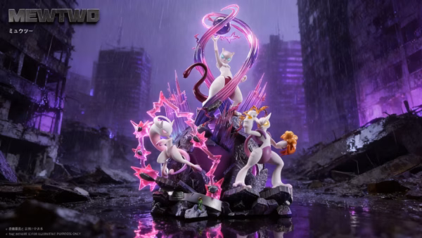 Pokemon JP Studio Mewtwo Group Resin Statue 1