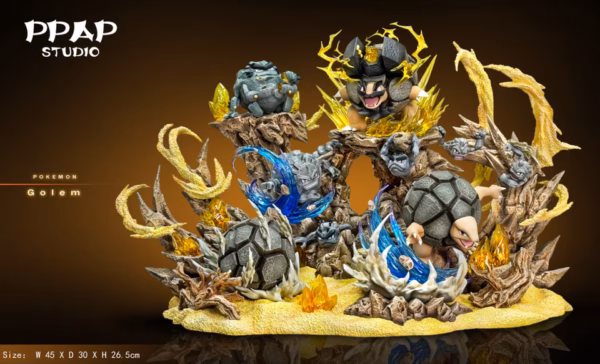 Pokemon PPAP Studio Golem Group Resin Statue 1