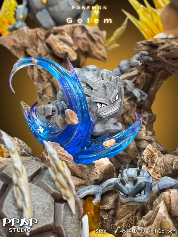 Pokemon PPAP Studio Golem Group Resin Statue 4