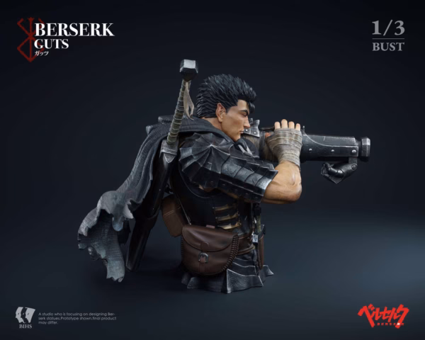 Berserk BIHS Studio Guts The Black Swordsmans Berserk Moment Bust Resin Statue 3