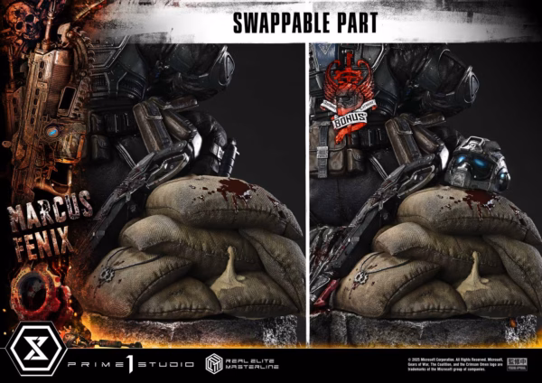 Gears of War Reloaded Prime 1 Studio Marcus Fenix Licensed Resin Statue 10