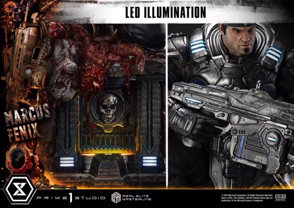 Gears of War Reloaded Prime 1 Studio Marcus Fenix Licensed Resin Statue 3