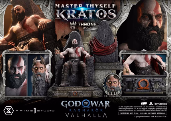 God of War Ragnarok Prime 1 Studio Thyself Kratos Licensed Resin Statue 0