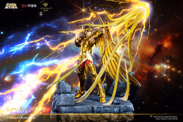 Saint Seiya Zodiakos Studio Gold Saint Aiolos Licensed Resin Statue 1