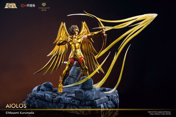 Saint Seiya Zodiakos Studio Gold Saint Aiolos Licensed Resin Statue 4