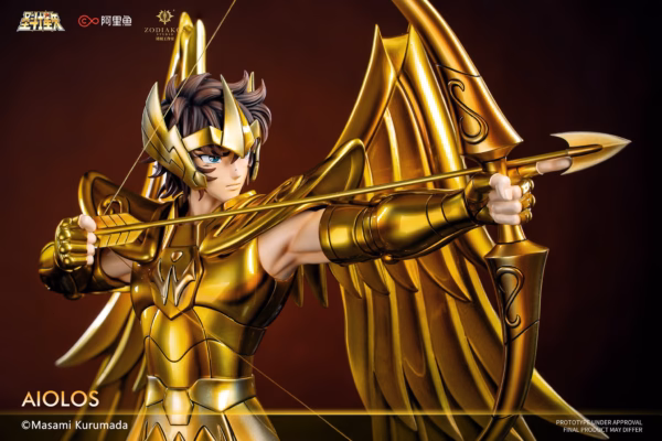 Saint Seiya Zodiakos Studio Gold Saint Aiolos Licensed Resin Statue 5