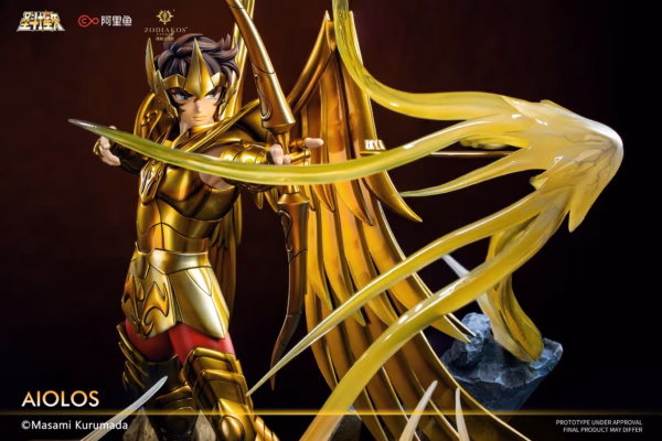 Saint Seiya Zodiakos Studio Gold Saint Aiolos Licensed Resin Statue 6
