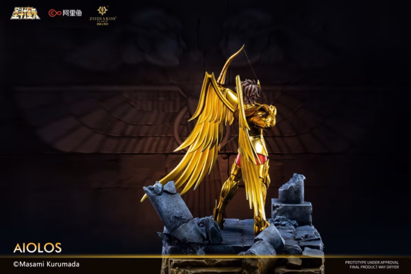 Saint Seiya Zodiakos Studio Gold Saint Aiolos Licensed Resin Statue 7