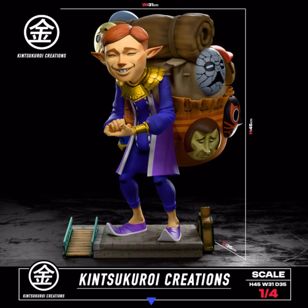 The Legend of Zelda Kintsukuroi Creations Happy x Angry Mask Salesman Resin Statue 1