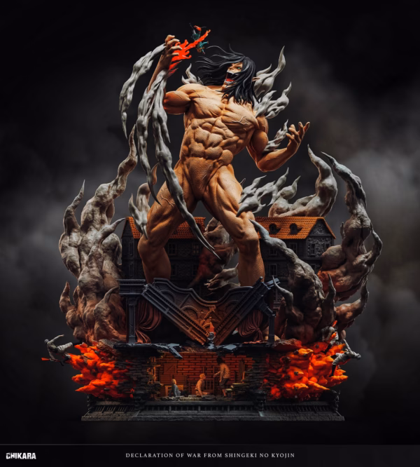 Attack On Titan Chikara Studio Declare war Eren Resin Statue 1