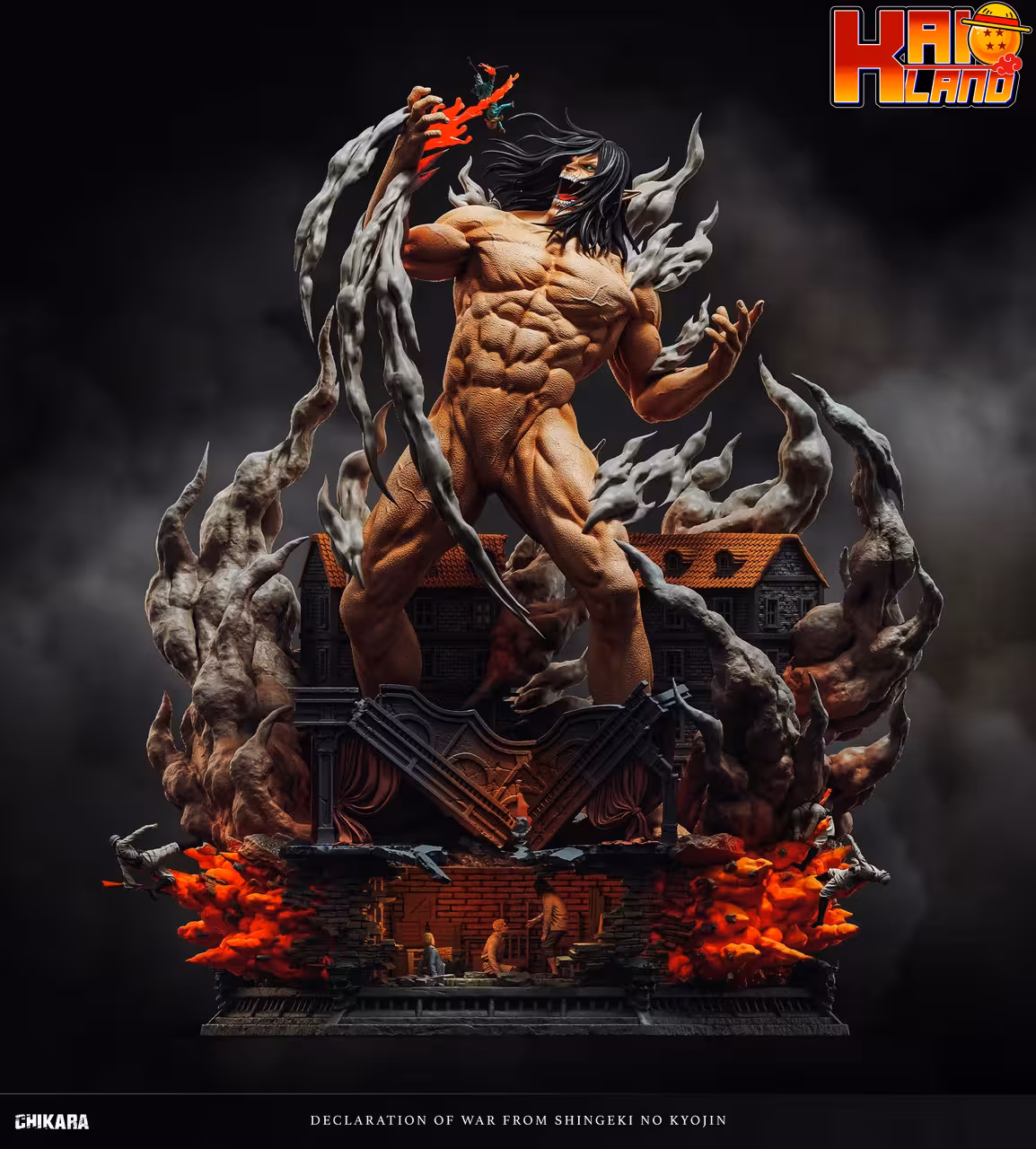 Attack On Titan Chikara Studio Declare war Eren Resin Statue