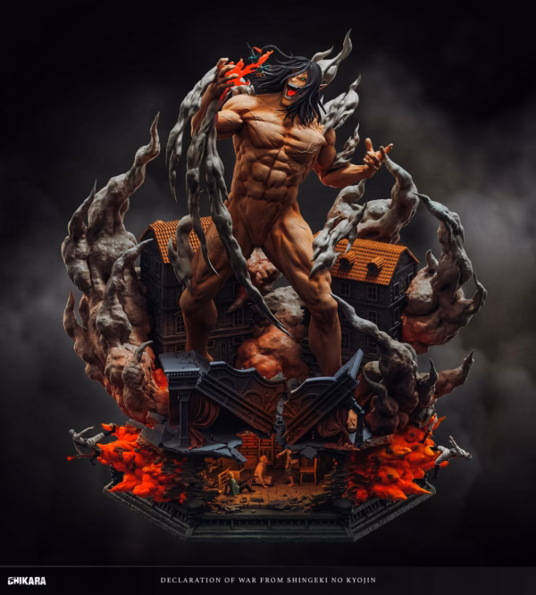 Attack On Titan Chikara Studio Declare war Eren Resin Statue 2