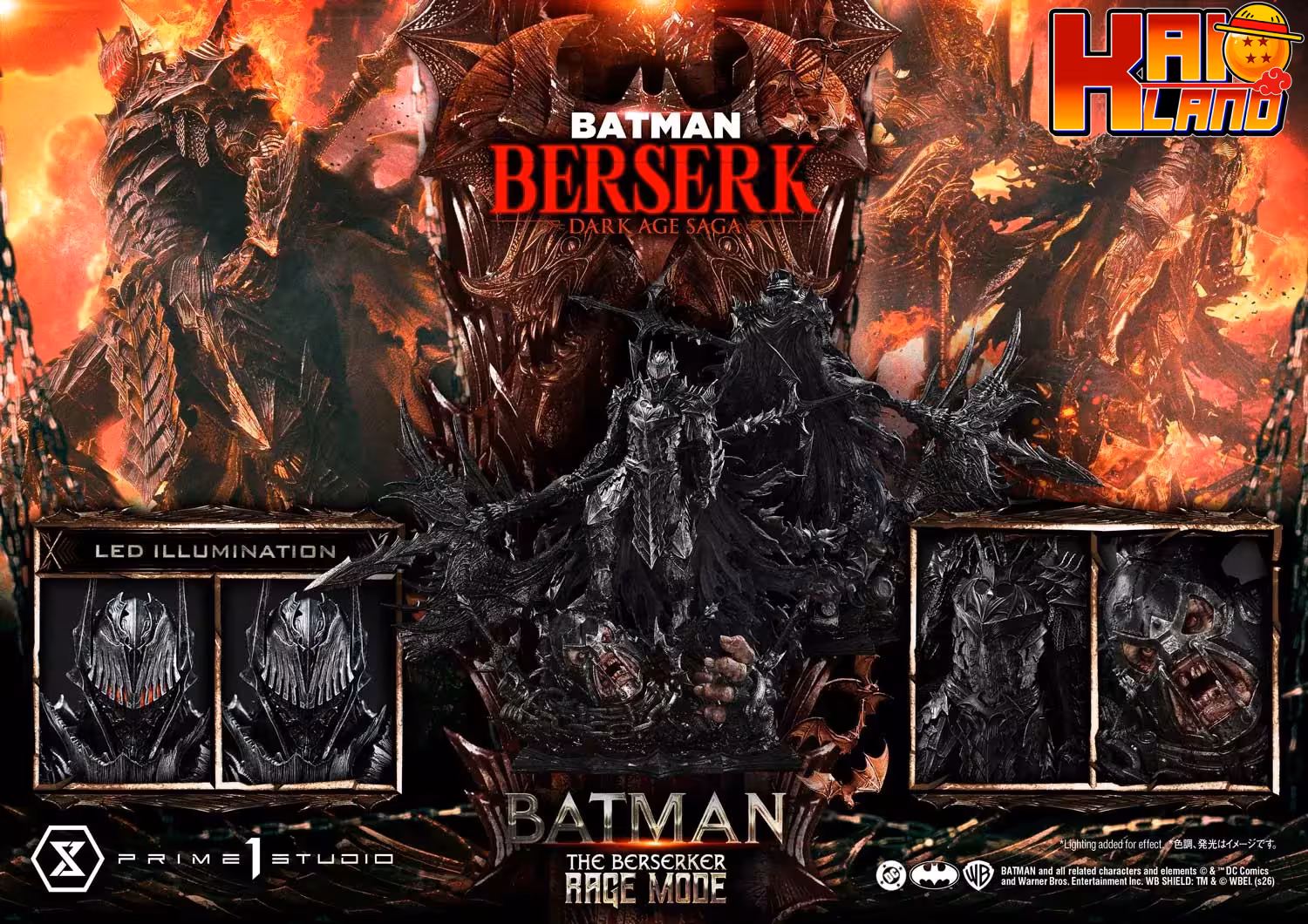Batman Prime 1 Studio Batman Comics The Berserker Rage Mode Licensed Resin Statue