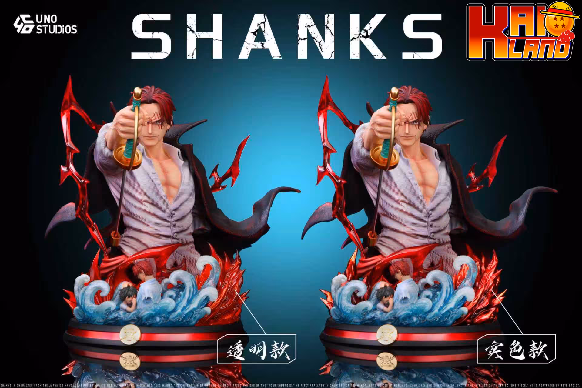 One Piece UNO Studio Shanks Bust Resin Statue