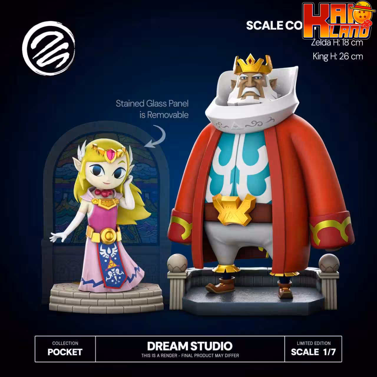 The Legend of Zelda Dream Studio Princess Zelda WW X King of Hyrule WW Resin Statue