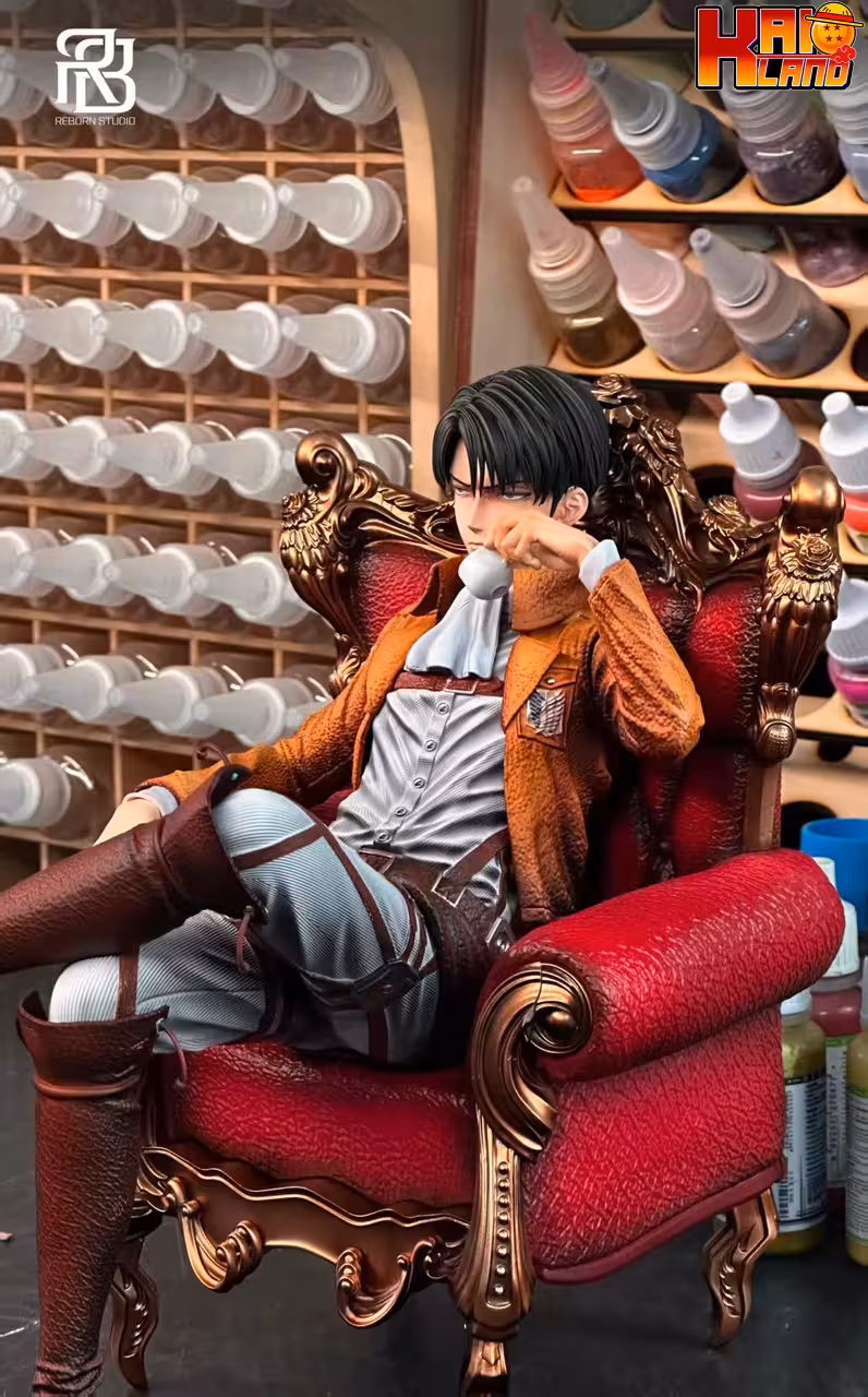 Attack On Titan ReBorn Studio Levi Drinking Tea Resin Statue