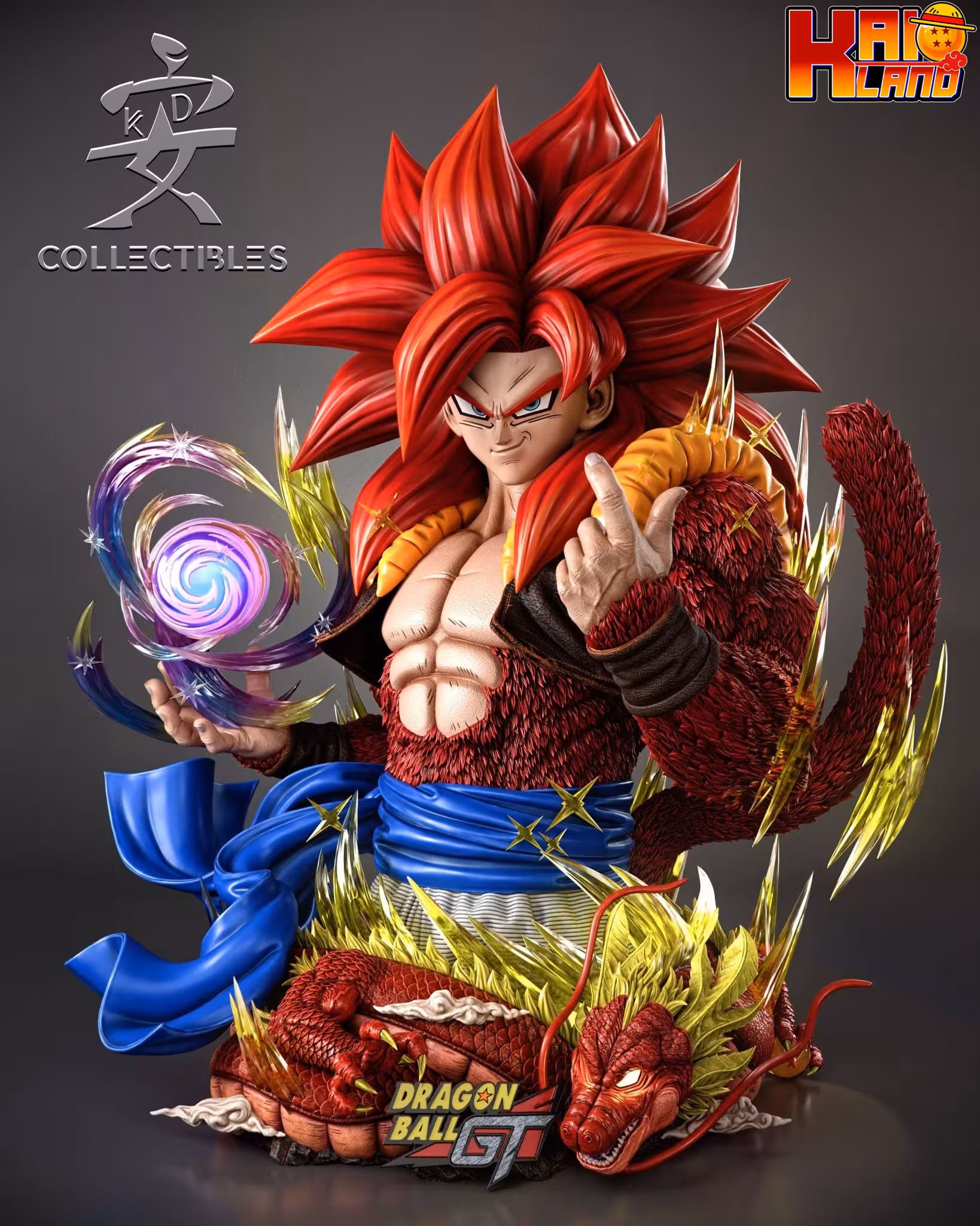 Dragon Ball KD Collectibles SSJ4 Gogeta Bust Resin Statue
