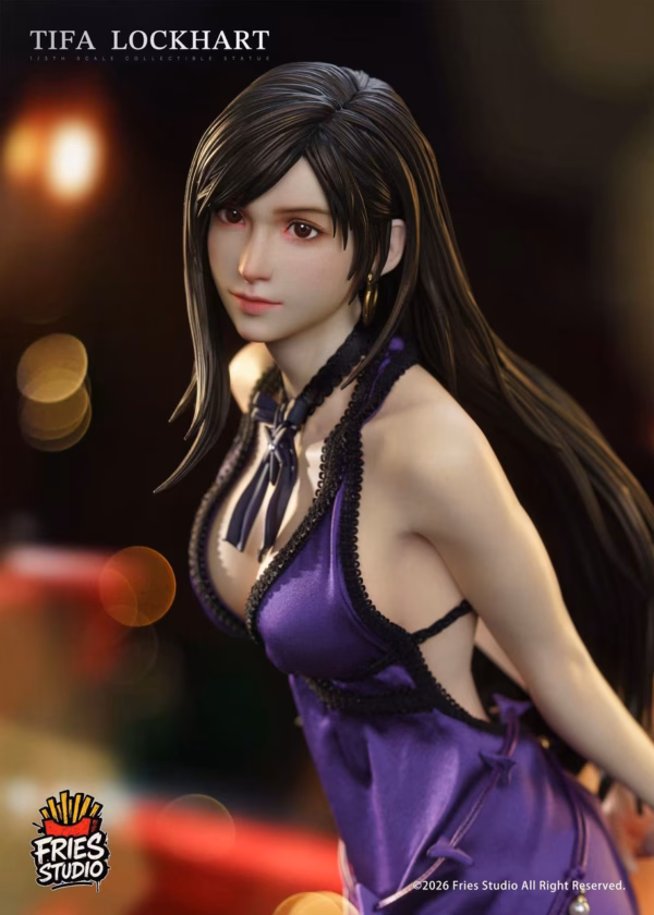 Final Fantasy Fries Studio Purple Dress Tifa Resin Statue 2