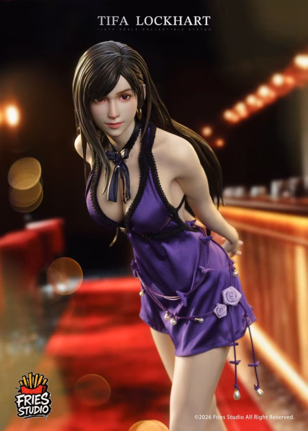 Final Fantasy Fries Studio Purple Dress Tifa Resin Statue 3