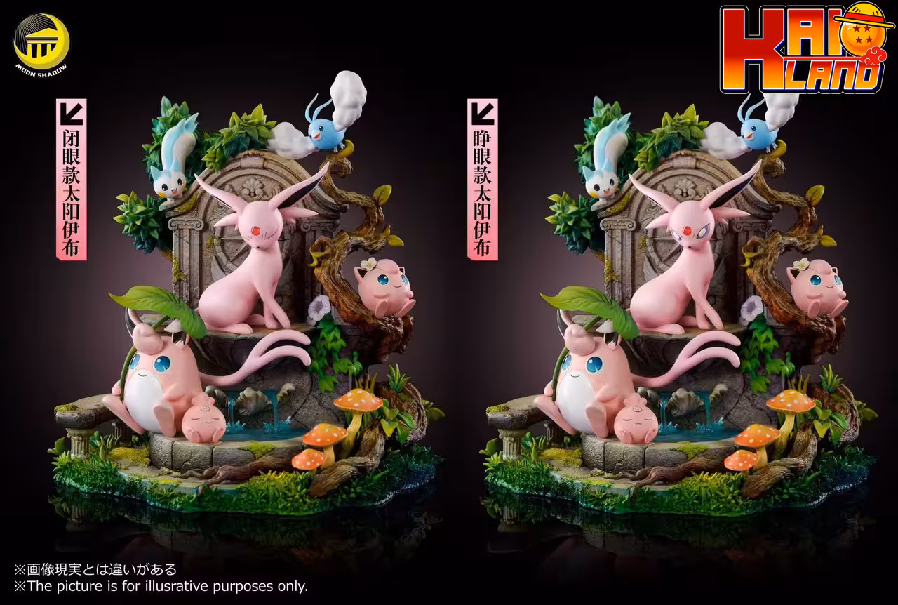 Pokemon Moon Shadow Studio Espeon Family Resin Statue