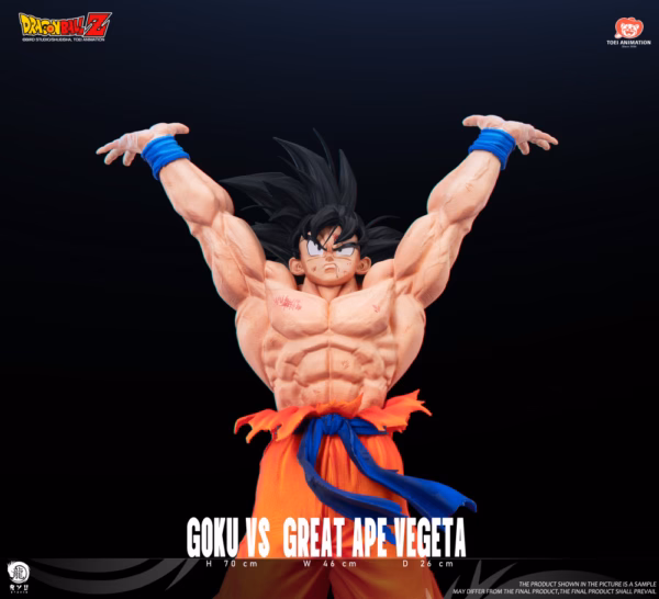 Dragon Ball Ryu Studio Vegeta Ozaru Vs Goku Licensed Resin Statue 6