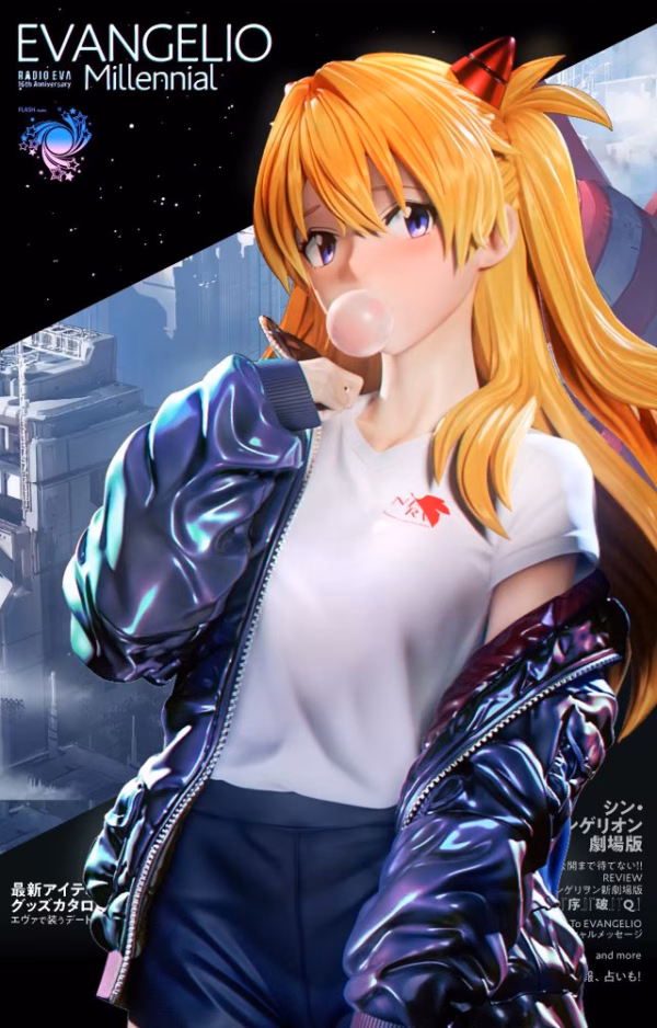 Neon Genesis Evangelion Flash Studio Asuka Langley Soryu Resin Statue 3