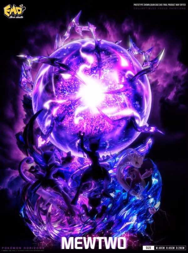 Pokemon Emo Studio Mewtwo Resin Statue 2