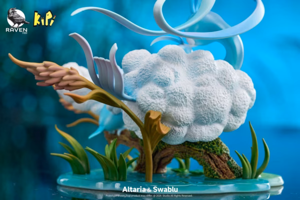 Pokemon Raven Studio × Kipi Studio Altaria x Swablu Resin Statue 3