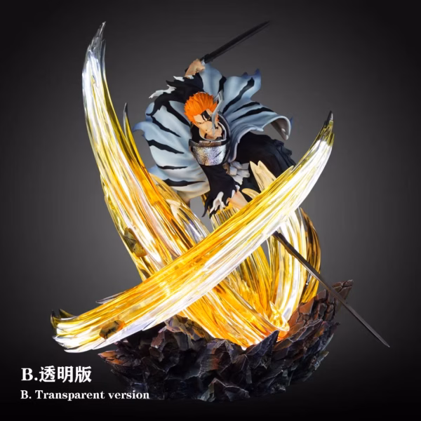 Bleach Hxheng Cheng Studio Dual Blade Cross Slash Ichigo Resin Statue 2