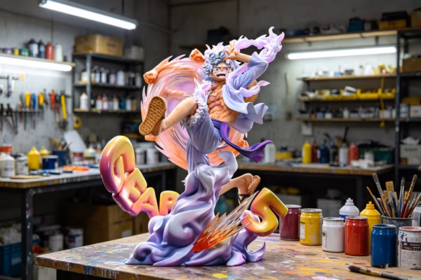 One Piece LX Studio x SY Studio Nika Luffy Punching Resin Statue 1