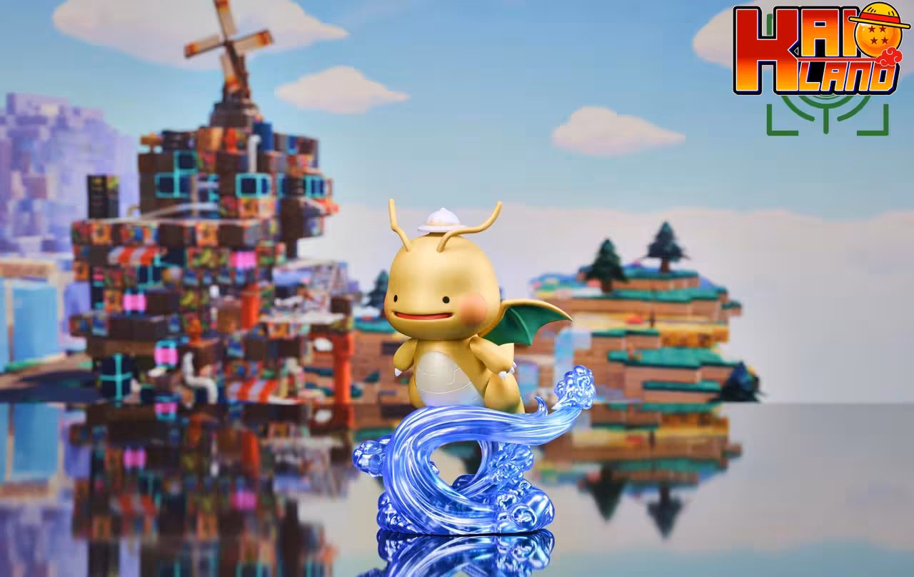 Pokemon GEISHA Studio Pokopia Ditto Dragonite Form Resin Statue