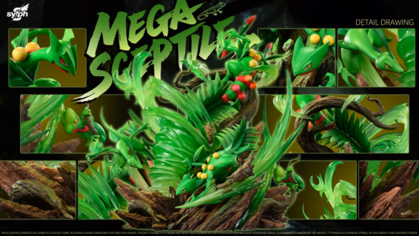 Pokemon Sylph Studio Mega Sceptile Resin Statue 1
